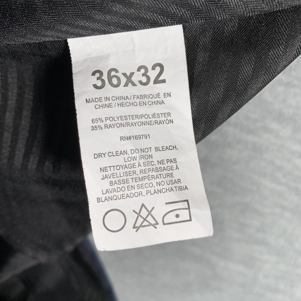 Scotch & Soda Pants Mens 36x32 Blue Regular Fit Poly Rayon Dress Trousers - Picture 6 of 11